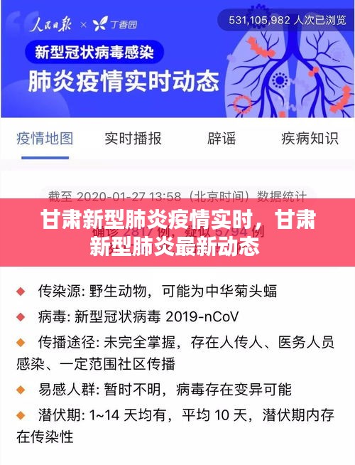 甘肃新型肺炎疫情实时，甘肃新型肺炎最新动态 