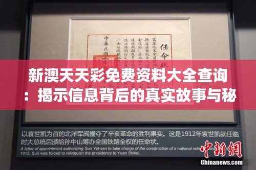 新澳天天彩免费资料大全查询：揭示信息背后的真实故事与秘密