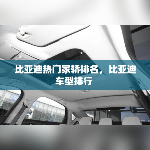 比亚迪热门家轿排名，比亚迪车型排行 
