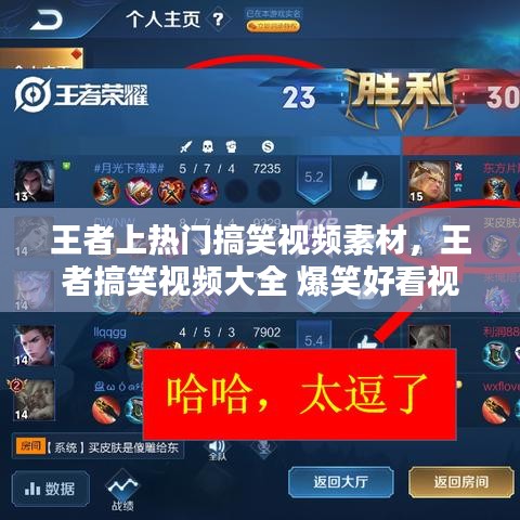 王者上热门搞笑视频素材，王者搞笑视频大全 爆笑好看视频 