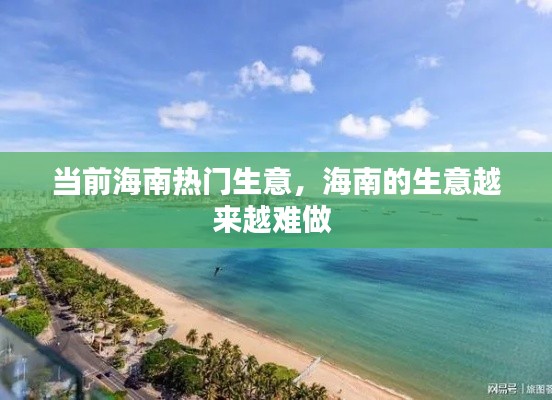 当前海南热门生意，海南的生意越来越难做 
