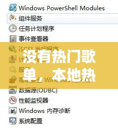 没有热门歌单，本地热歌榜找不到 