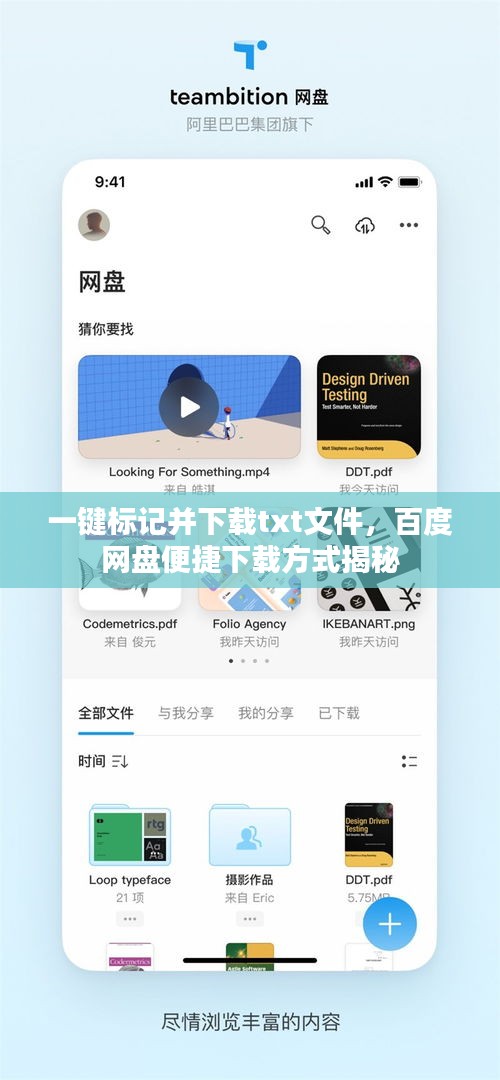 一键标记并下载txt文件，百度网盘便捷下载方式揭秘