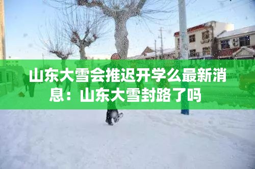 山东大雪会推迟开学么最新消息：山东大雪封路了吗 