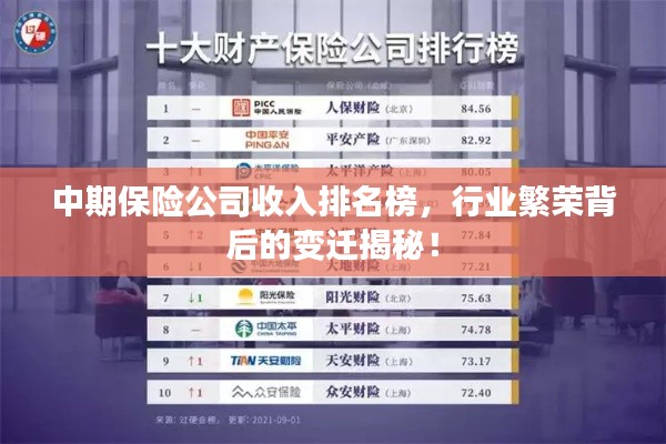 中期保险公司收入排名榜，行业繁荣背后的变迁揭秘！