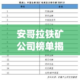 安哥拉铁矿公司榜单揭晓，行业巨头排名及实力对比！