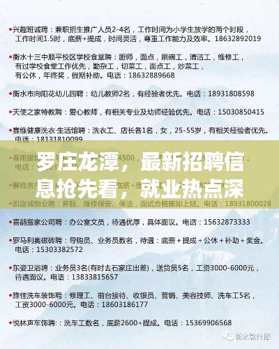 罗庄龙潭，最新招聘信息抢先看，就业热点深度解读