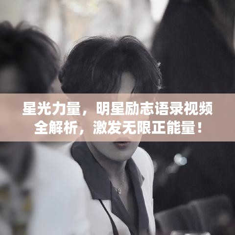 星光力量，明星励志语录视频全解析，激发无限正能量！
