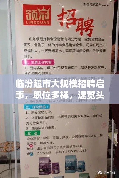 临汾超市大规模招聘启事，职位多样，速览头条新闻！
