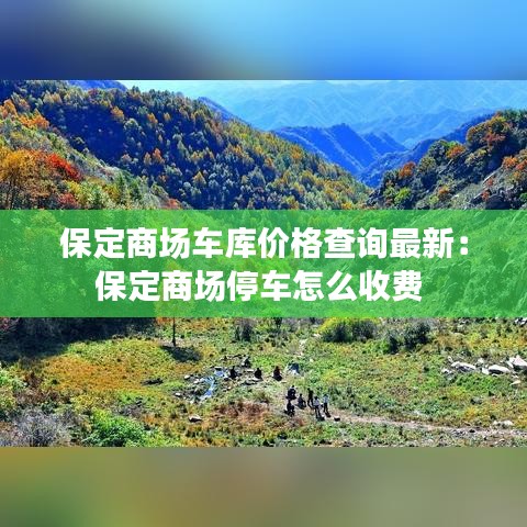 保定商场车库价格查询最新：保定商场停车怎么收费 