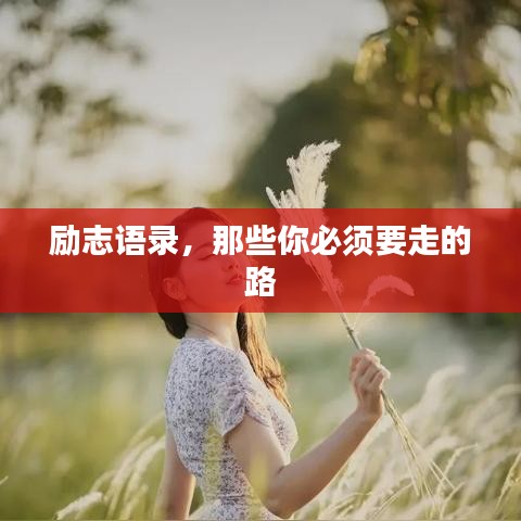 励志语录，那些你必须要走的路