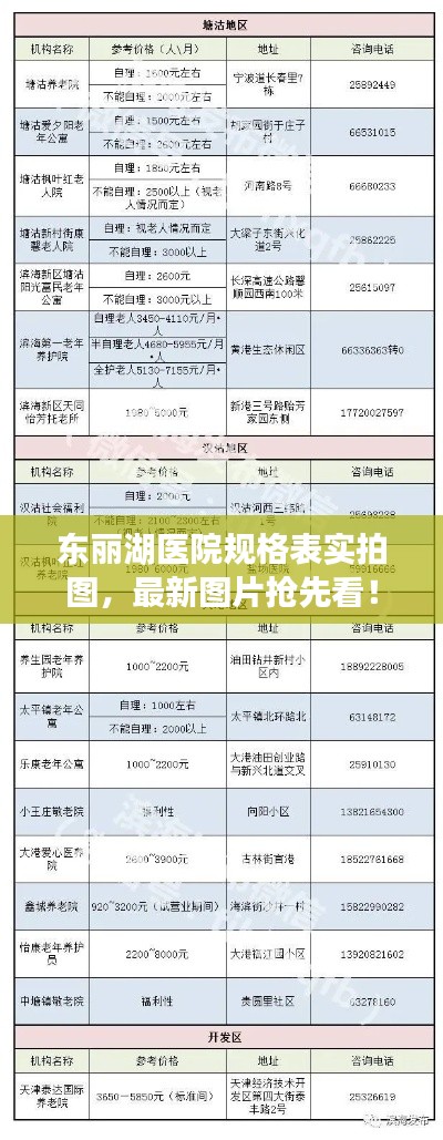 东丽湖医院规格表实拍图，最新图片抢先看！