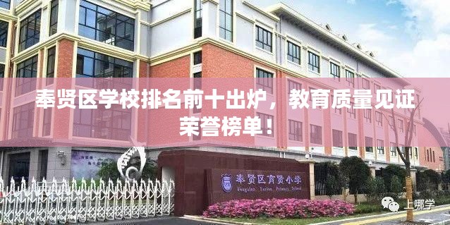 奉贤区学校排名前十出炉，教育质量见证荣誉榜单！