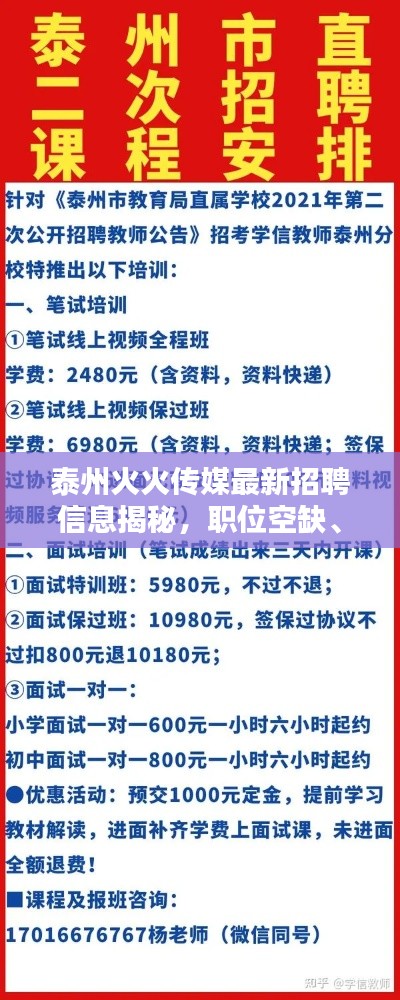 泰州火火传媒最新招聘信息揭秘，职位空缺、薪资待遇及任职要求全解析