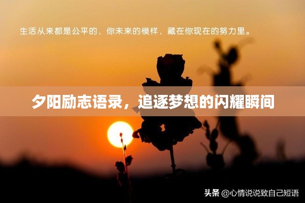 夕阳励志语录，追逐梦想的闪耀瞬间