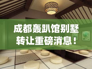 成都轰趴馆别墅转让重磅消息！最新动态揭秘
