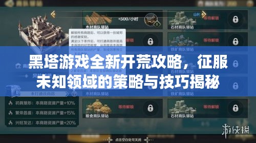 黑塔游戏全新开荒攻略，征服未知领域的策略与技巧揭秘