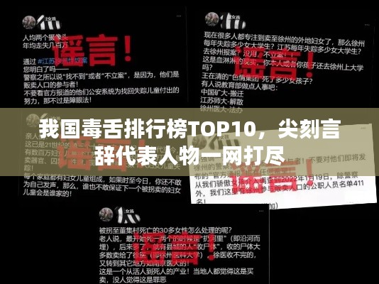 我国毒舌排行榜TOP10，尖刻言辞代表人物一网打尽