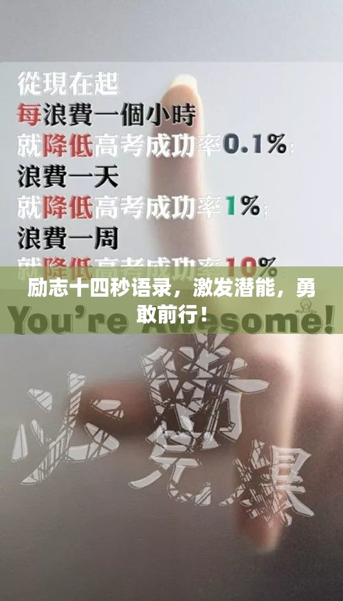 励志十四秒语录，激发潜能，勇敢前行！