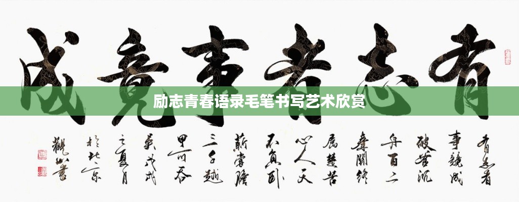 励志青春语录毛笔书写艺术欣赏