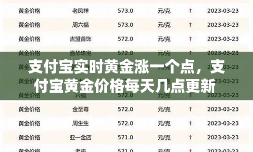 支付宝实时黄金涨一个点，支付宝黄金价格每天几点更新 