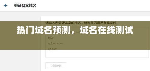 热门域名预测，域名在线测试 