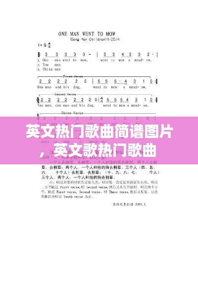 英文热门歌曲简谱图片，英文歌热门歌曲 
