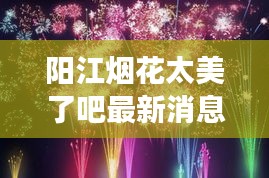 阳江烟花太美了吧最新消息：阳江哪有烟花卖 
