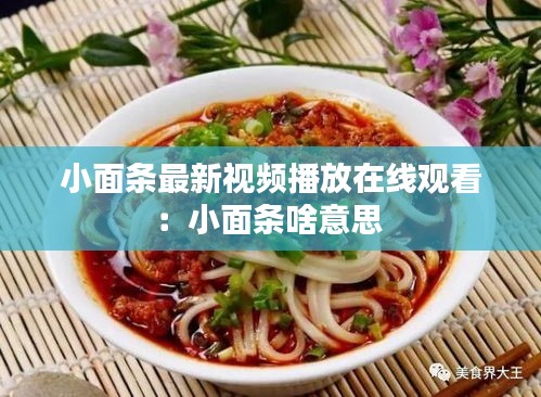 小面条最新视频播放在线观看：小面条啥意思 
