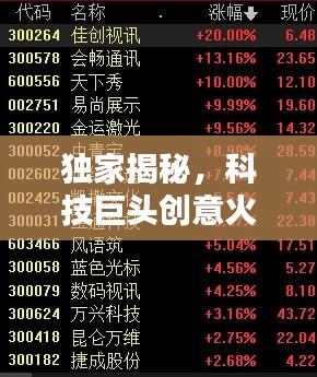 独家揭秘，科技巨头创意火花闪耀，趣味公司排名榜单出炉！