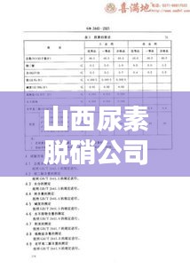 山西尿素脱硝公司排名揭晓，行业领先的几大企业榜单
