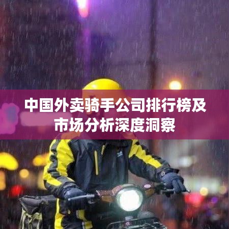 中国外卖骑手公司排行榜及市场分析深度洞察