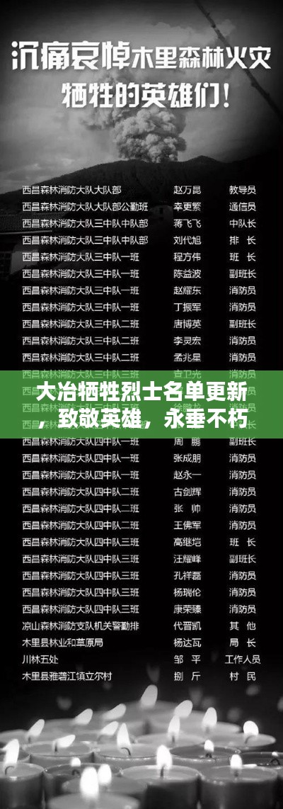大冶牺牲烈士名单更新，致敬英雄，永垂不朽