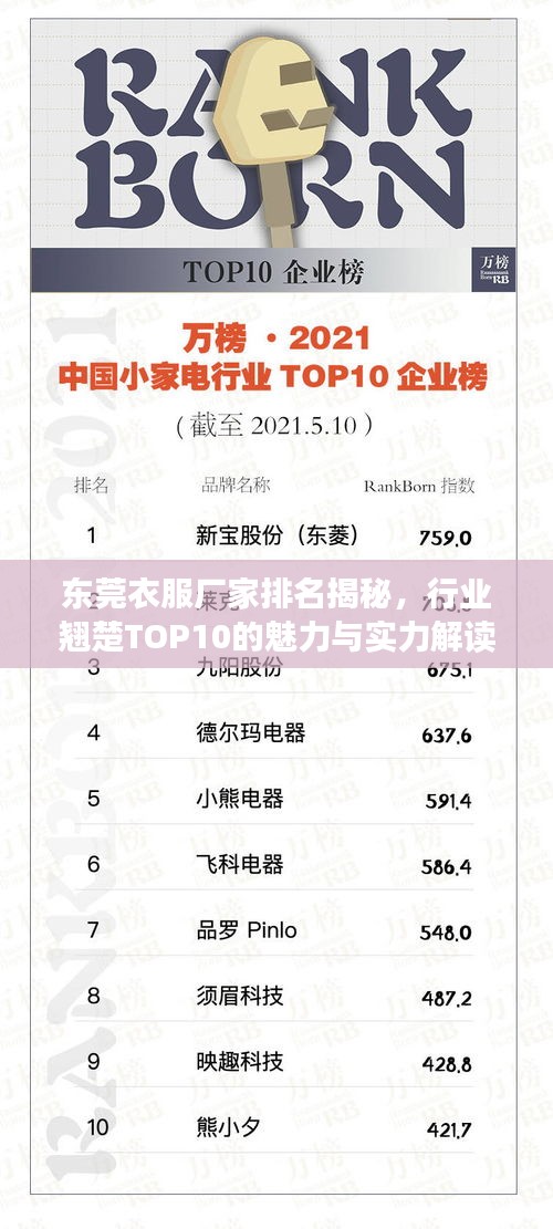 东莞衣服厂家排名揭秘，行业翘楚TOP10的魅力与实力解读