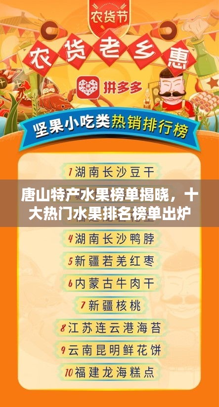唐山特产水果榜单揭晓，十大热门水果排名榜单出炉！