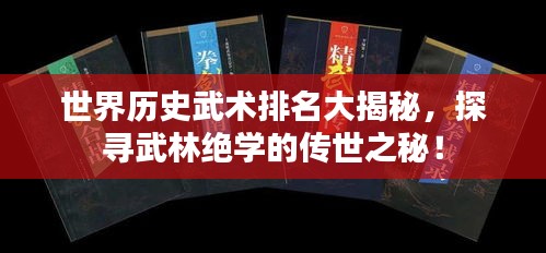 世界历史武术排名大揭秘，探寻武林绝学的传世之秘！